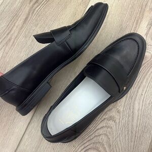 Franco sarto leather loafer - black - size 7.5 - women’s
